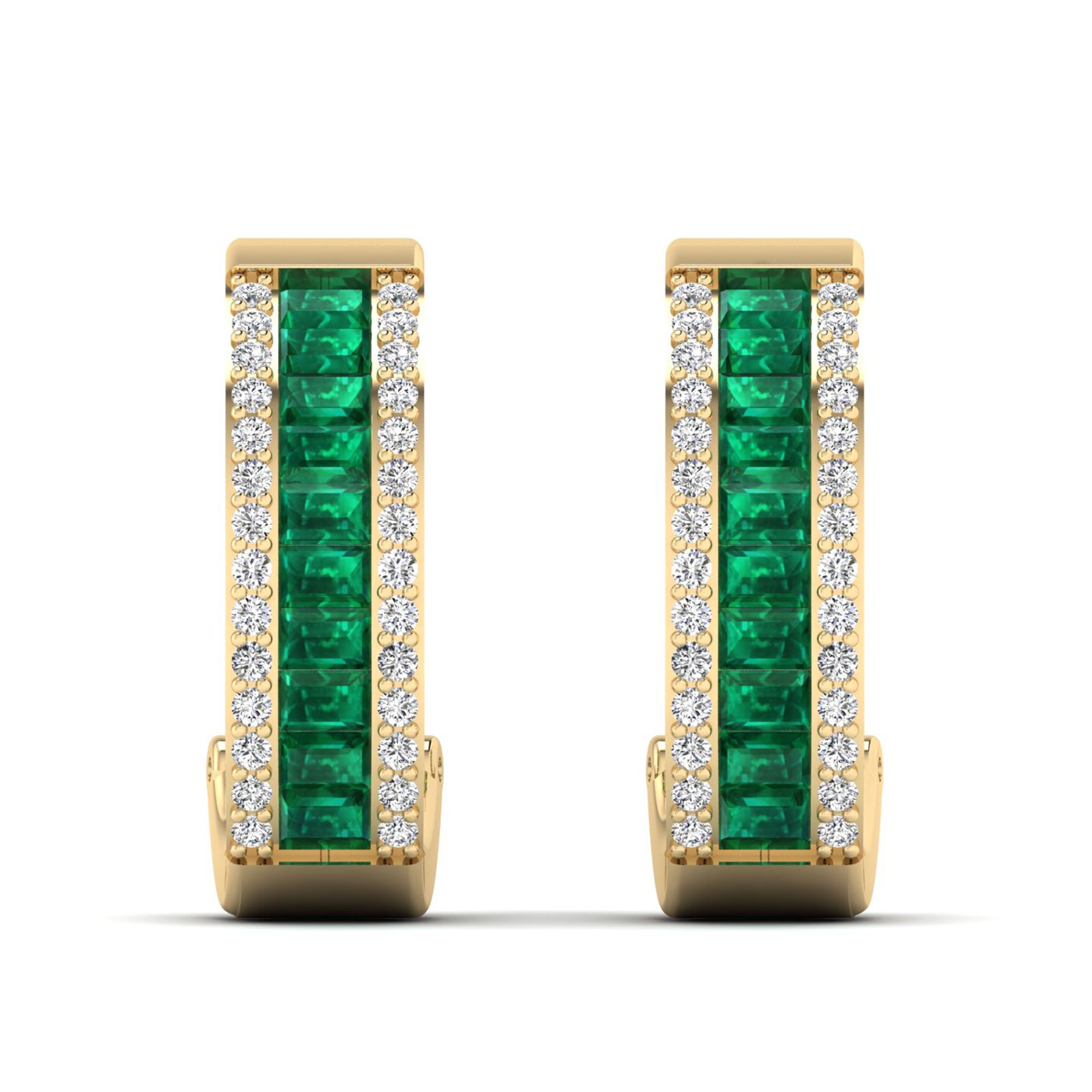 14K Yellow Gold - Emerald