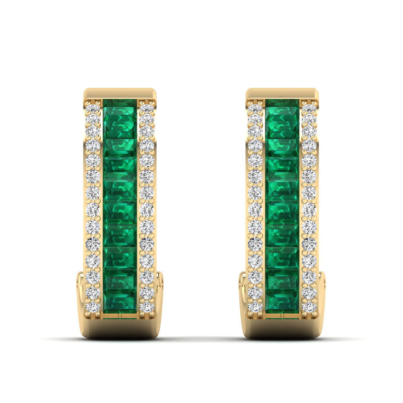 14K Yellow Gold - Emerald