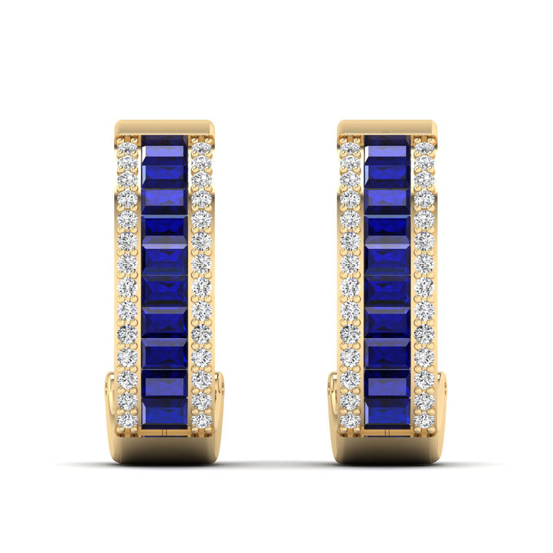 14K Yellow Gold - Sapphire