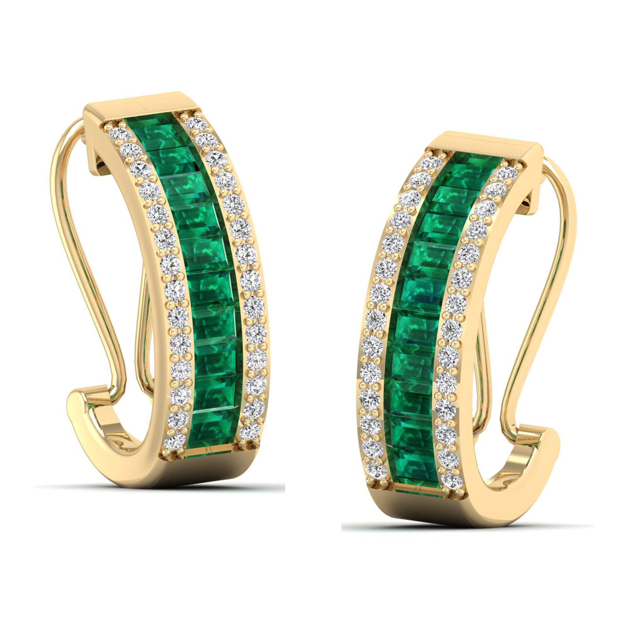 14K Yellow Gold - Emerald