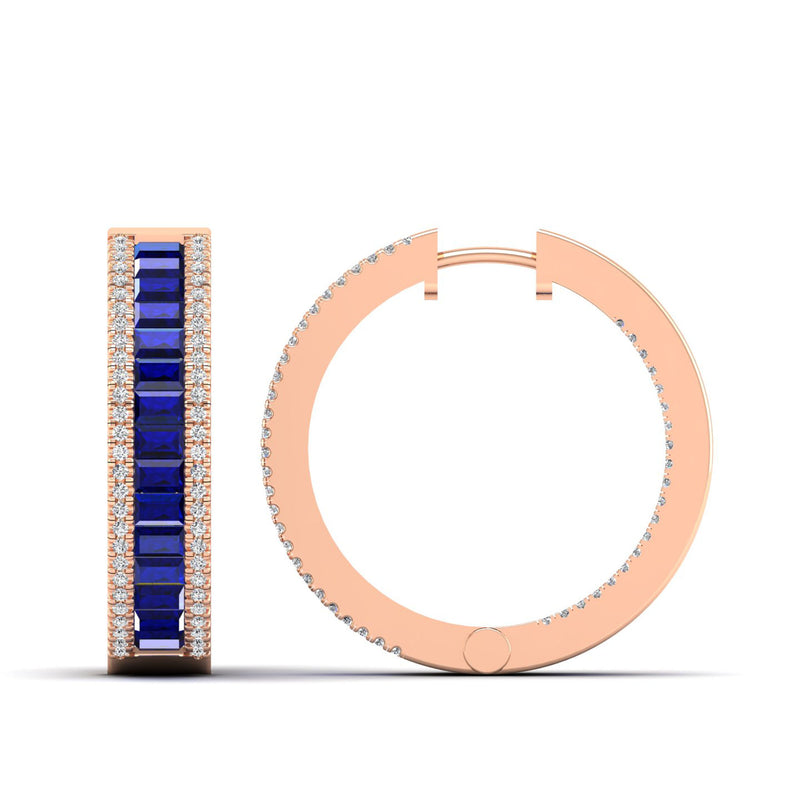 14K Rose Gold - Sapphire