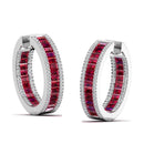 14K White Gold - Ruby