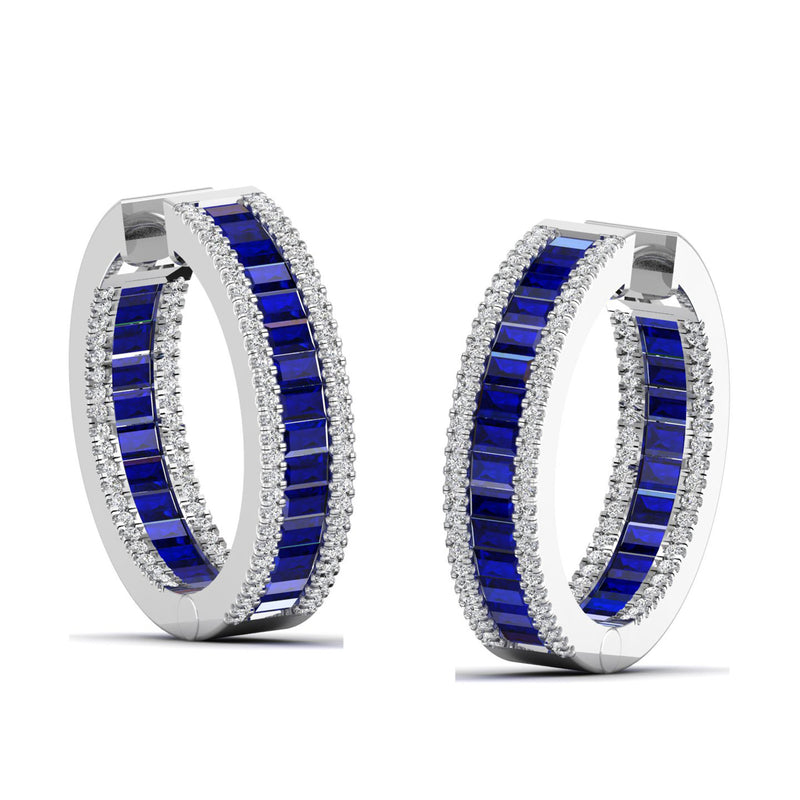14K White Gold - Sapphire