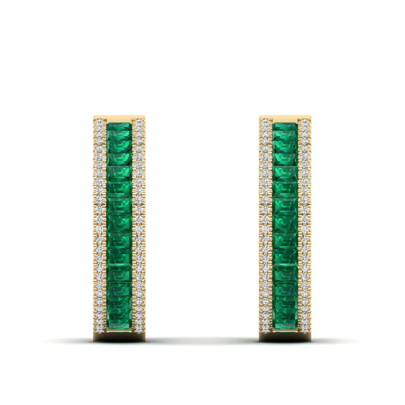 14K Yellow Gold - Emerald