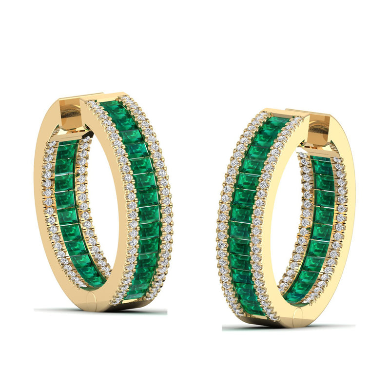 14K Yellow Gold - Emerald