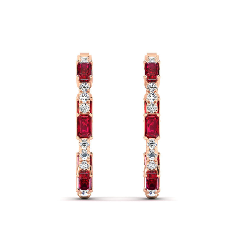 14K Rose Gold - Ruby