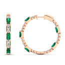 14K Rose Gold - Emerald