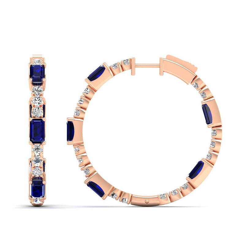 14K Rose Gold - Sapphire