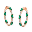 14K Rose Gold - Emerald