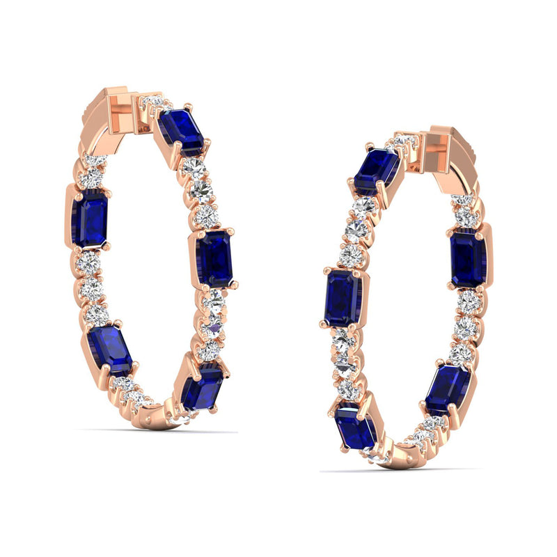 14K Rose Gold - Sapphire