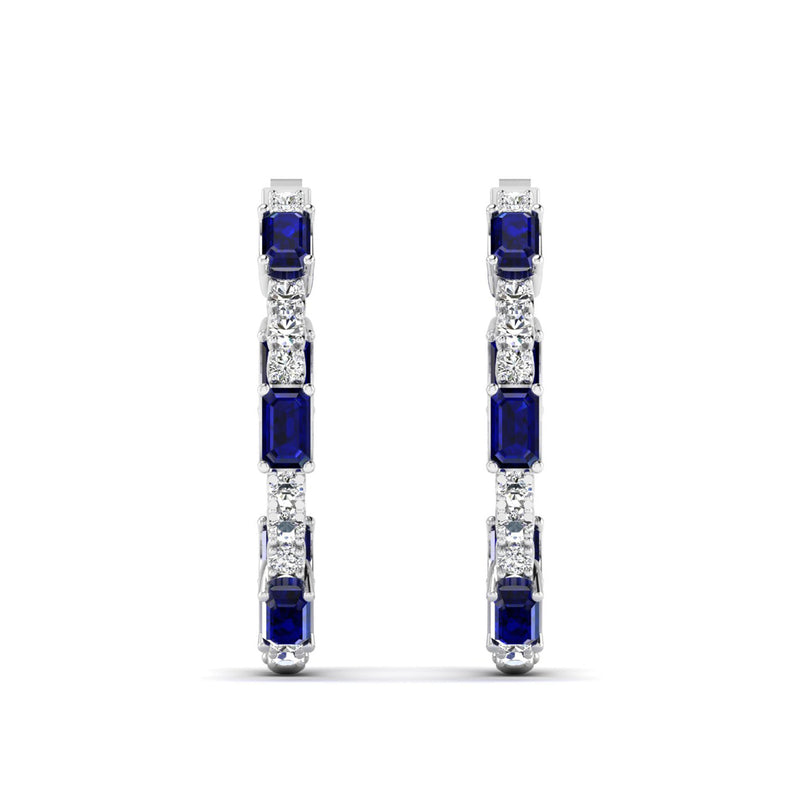 14K White Gold - Sapphire