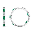 14K White Gold - Emerald