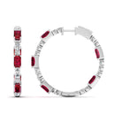 14K White Gold - Ruby