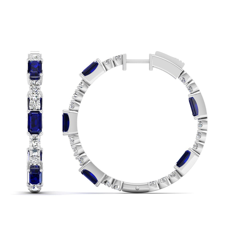 14K White Gold - Sapphire