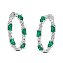 14K White Gold - Emerald