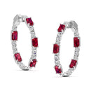 14K White Gold - Ruby