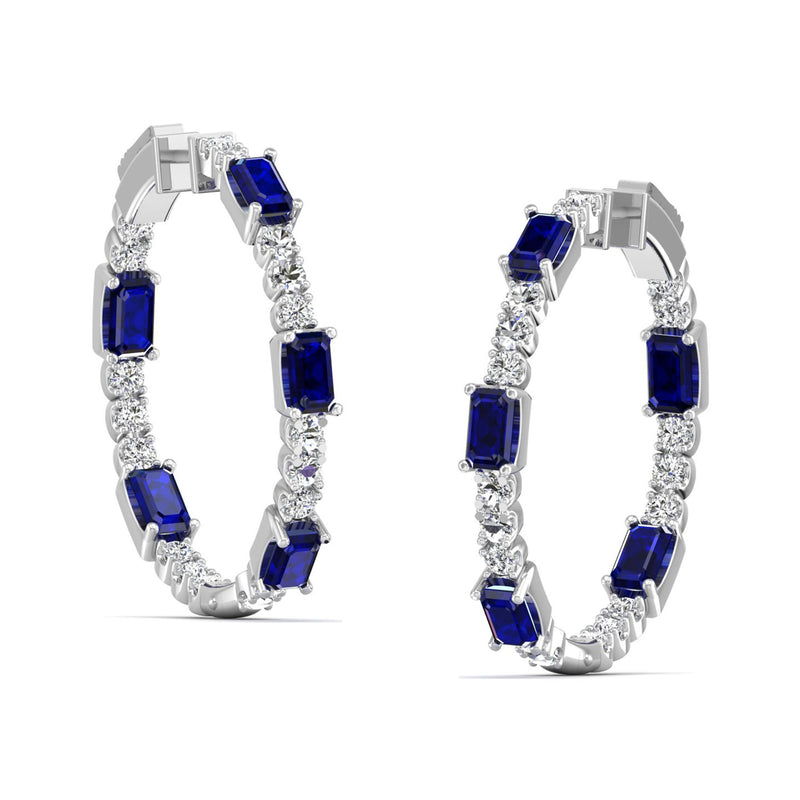 14K White Gold - Sapphire
