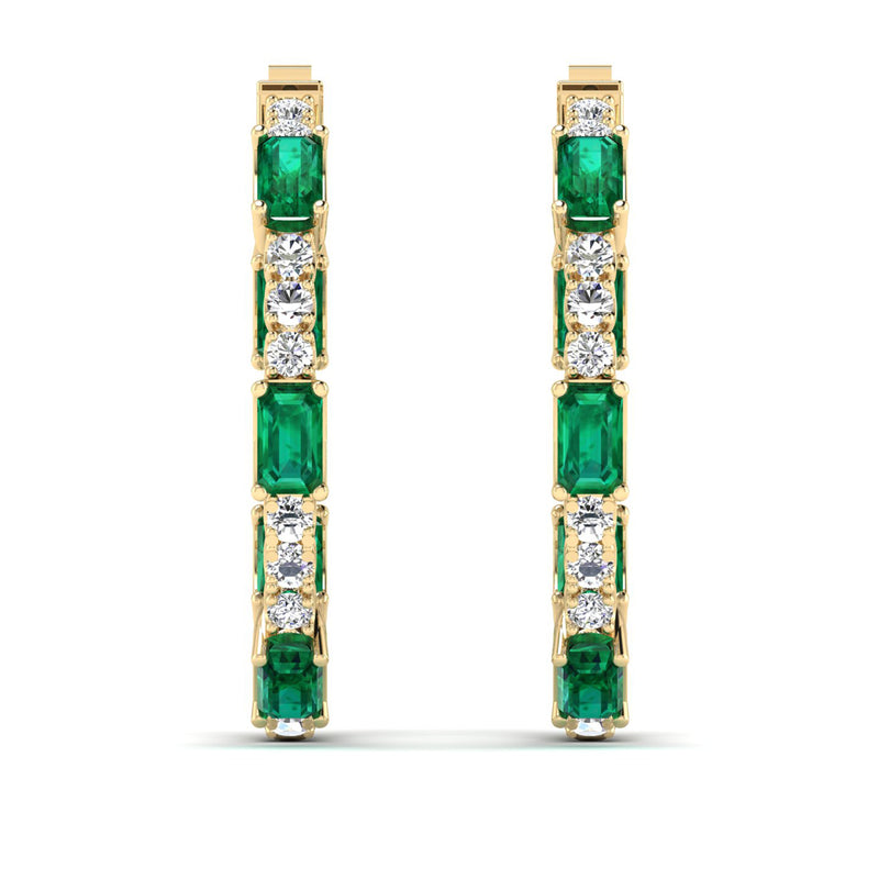 14K Yellow Gold - Emerald