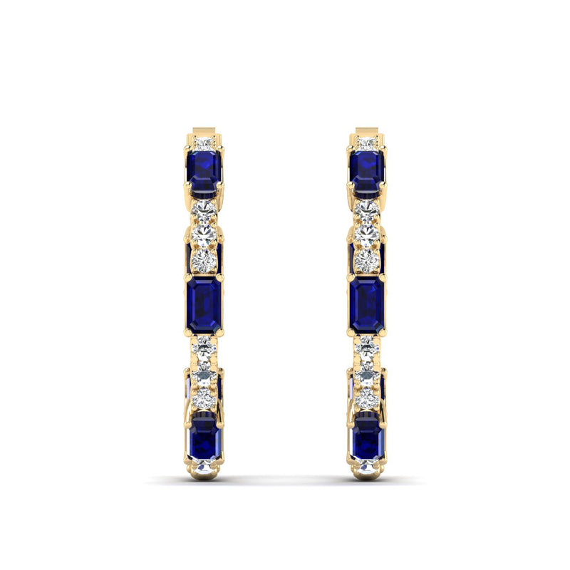 14K Yellow Gold - Sapphire