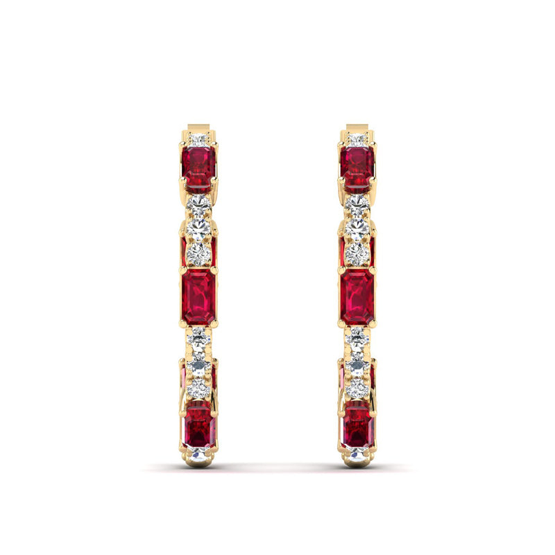 14K Yellow Gold - Ruby