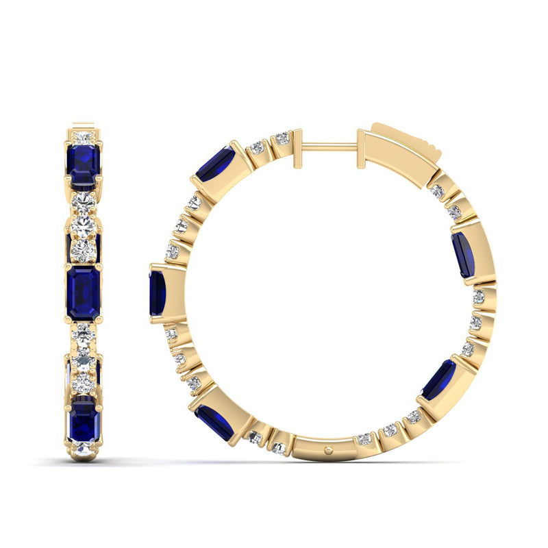 14K Yellow Gold - Sapphire