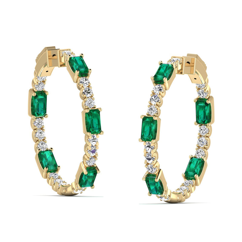 14K Yellow Gold - Emerald