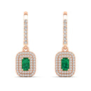 14K Rose Gold - Emerald