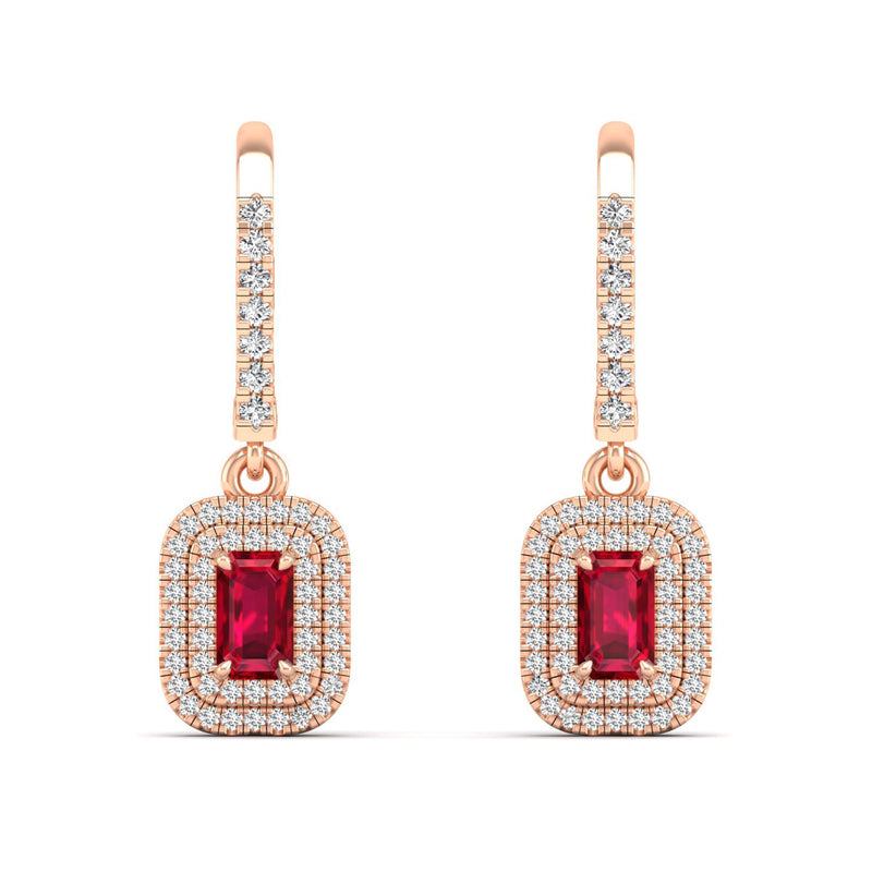 14K Rose Gold - Ruby