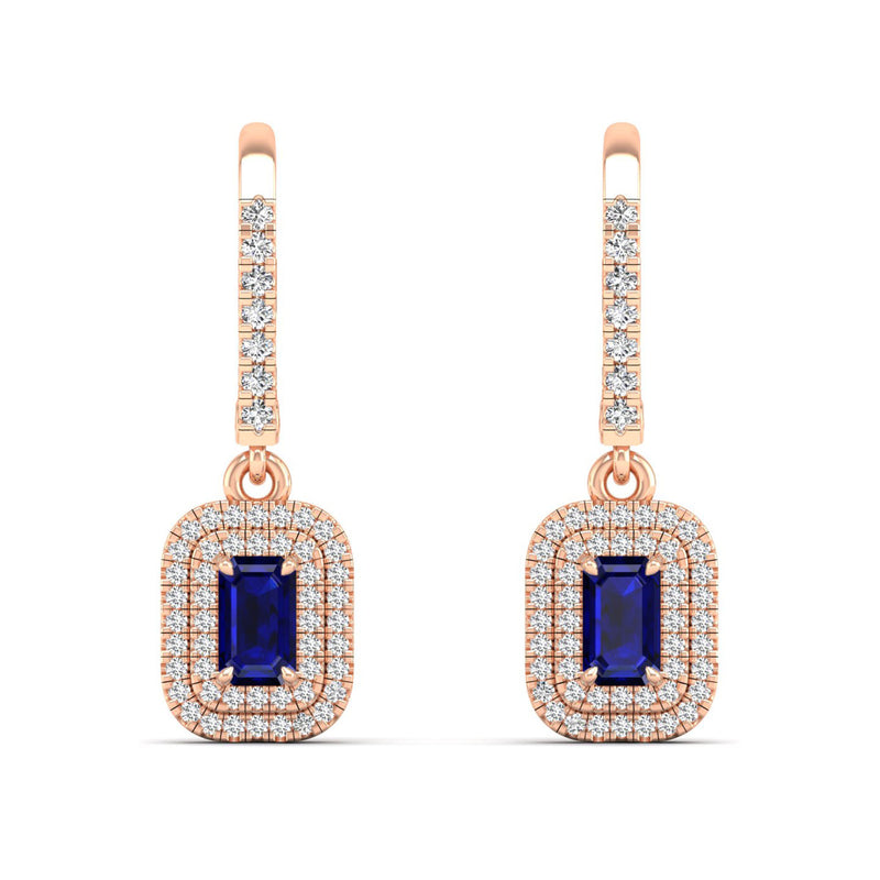 14K Rose Gold - Sapphire
