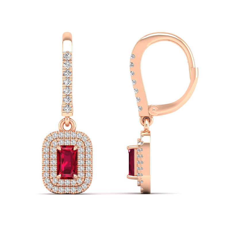 14K Rose Gold - Ruby