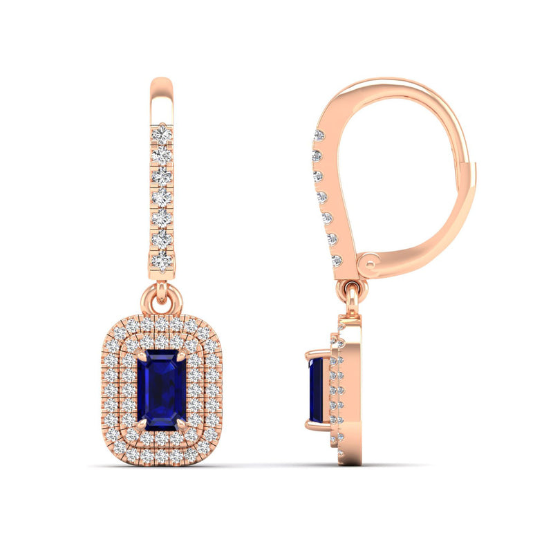 14K Rose Gold - Sapphire