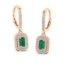 14K Rose Gold - Emerald