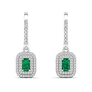 14K White Gold - Emerald