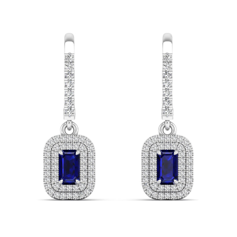 14K White Gold - Sapphire