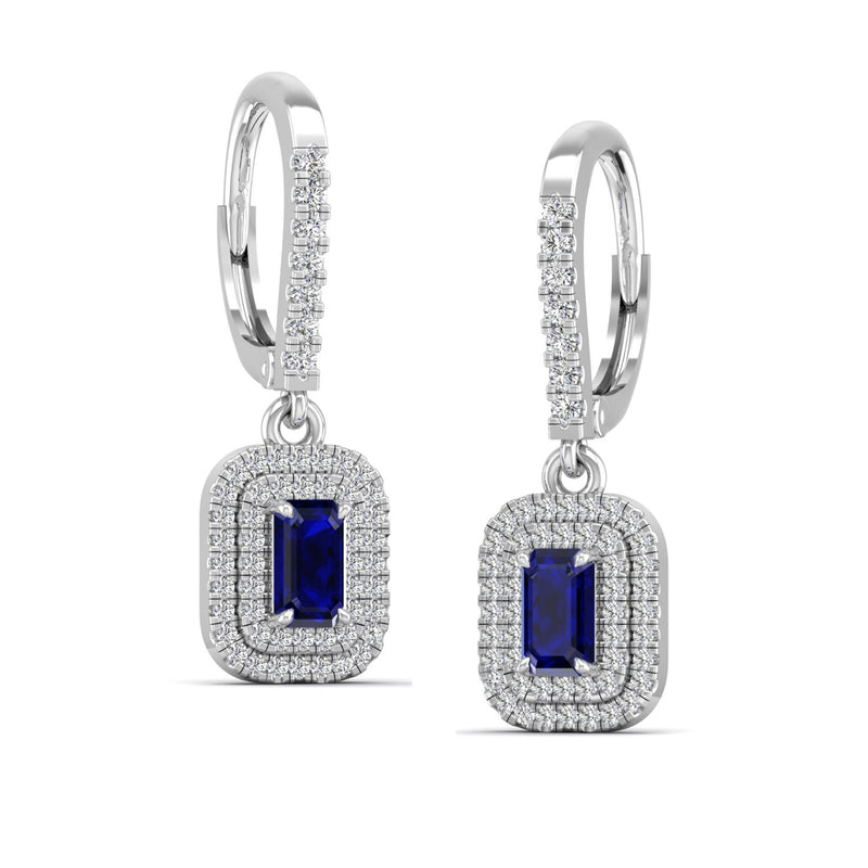 14K White Gold - Sapphire