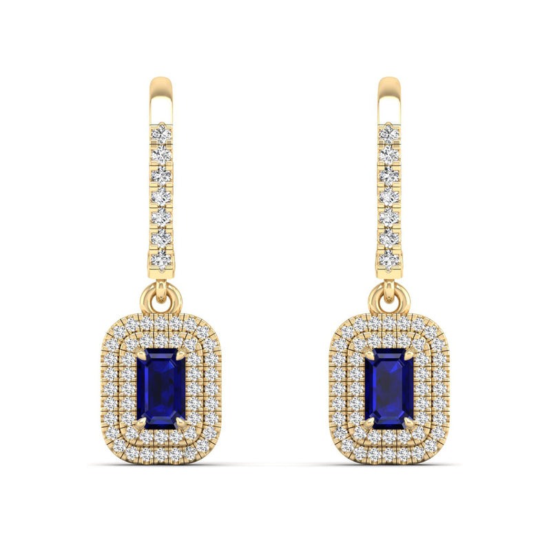 14K Yellow Gold - Sapphire