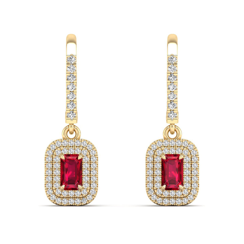 14K Yellow Gold - Ruby