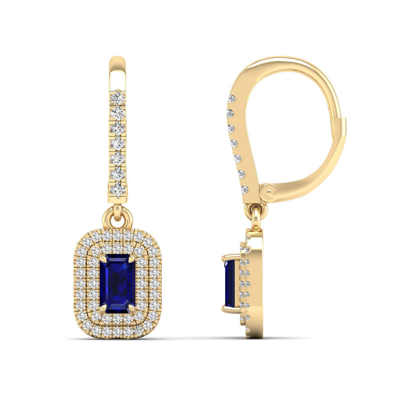 14K Yellow Gold - Sapphire