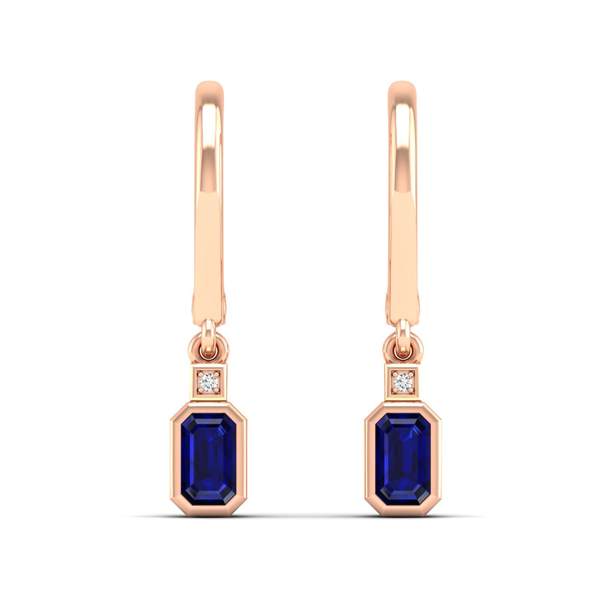 14K Rose Gold - Sapphire