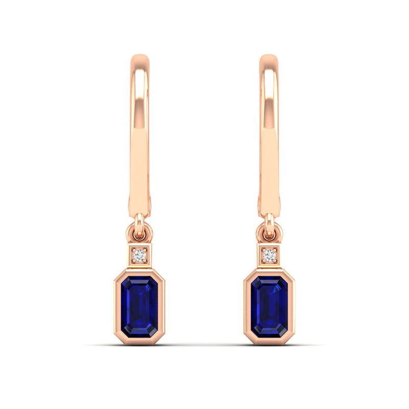 14K Rose Gold - Sapphire