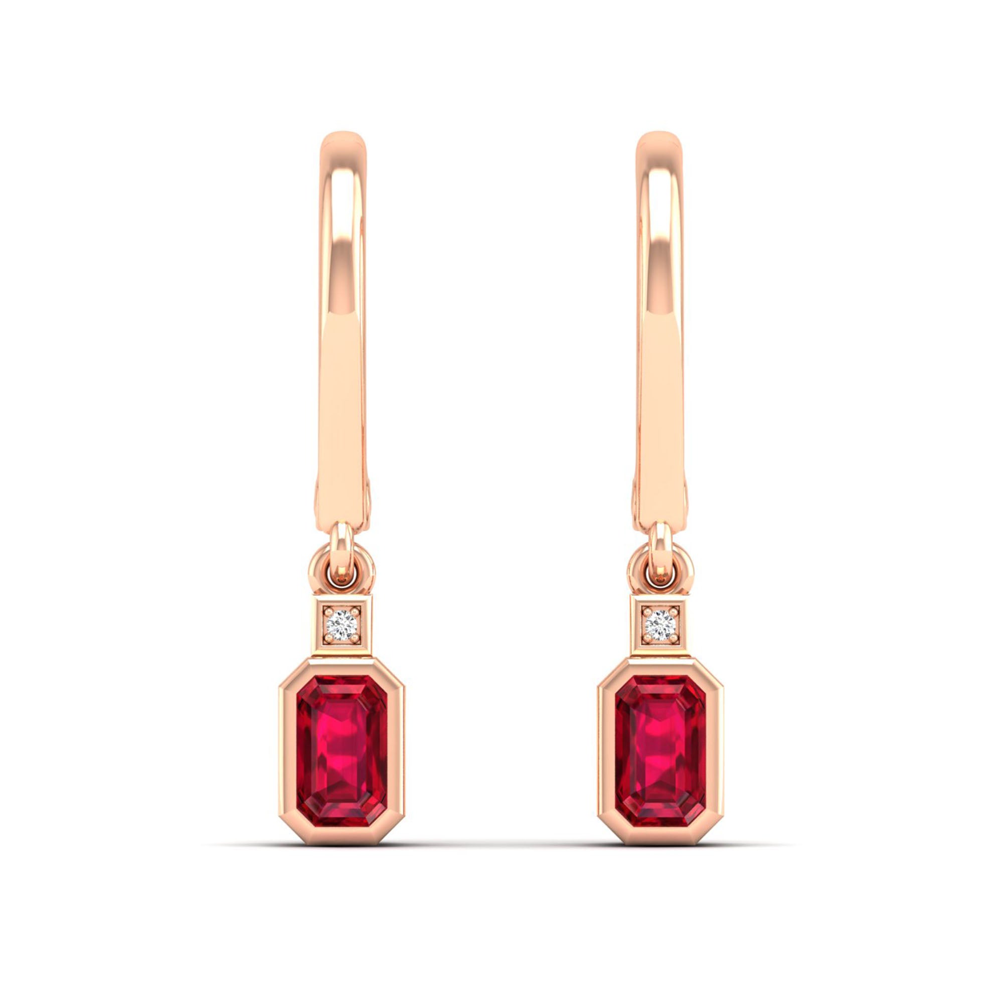 14K Rose Gold - Ruby