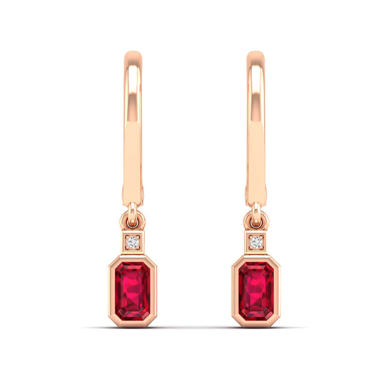 14K Rose Gold - Ruby