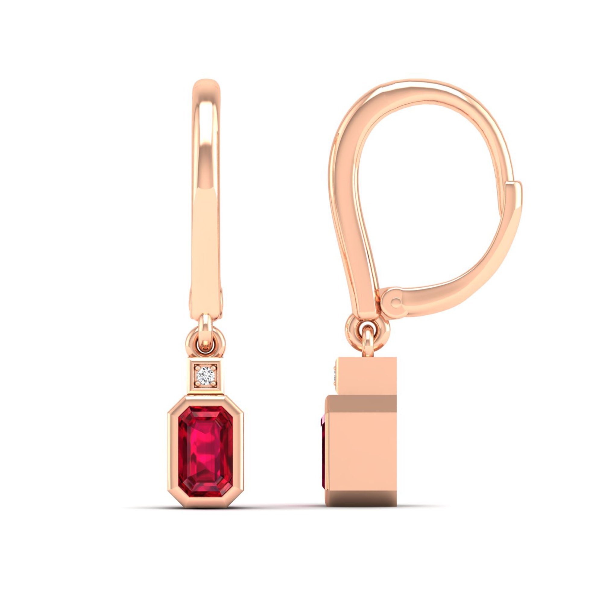 14K Rose Gold - Ruby