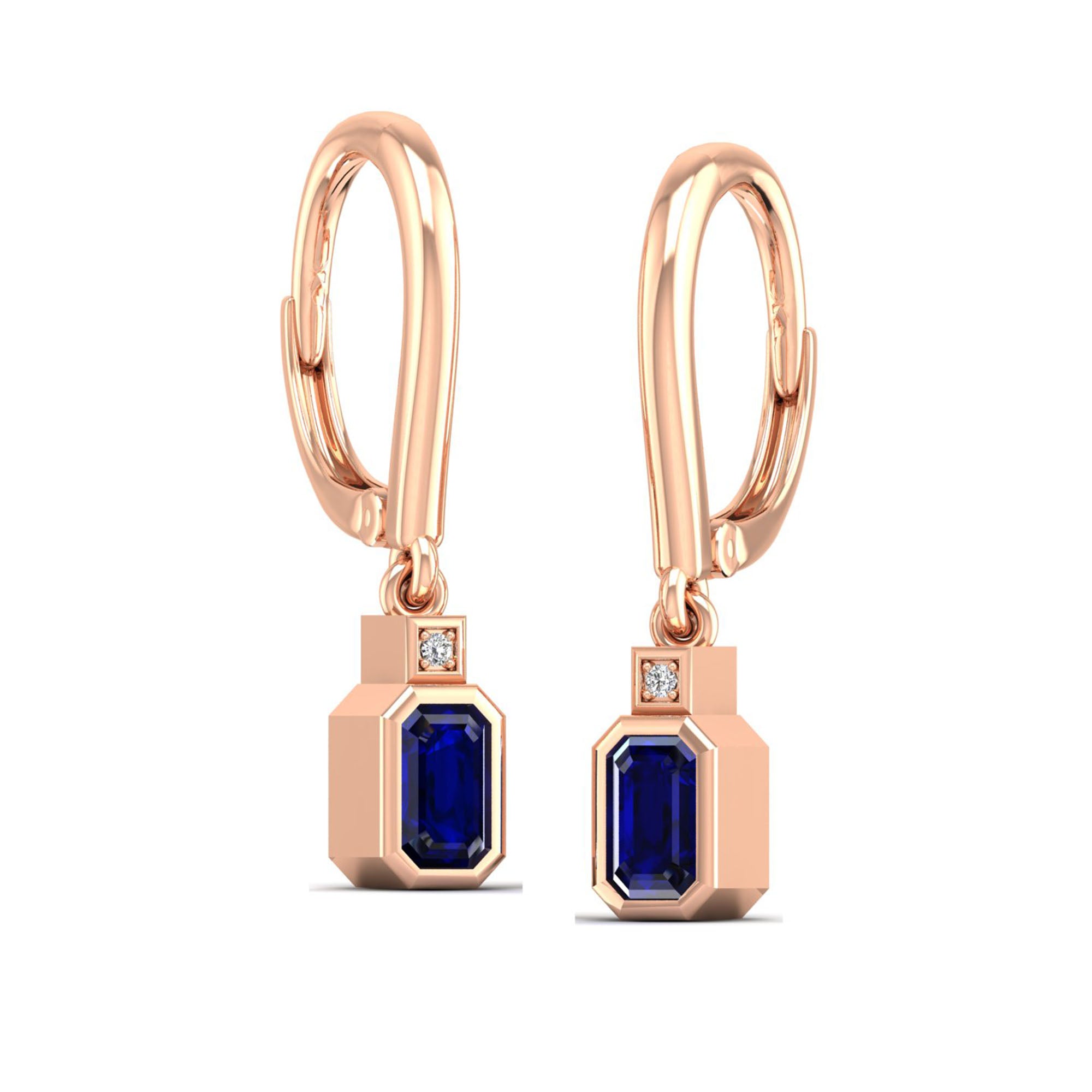 14K Rose Gold - Sapphire