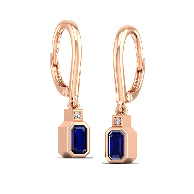 14K Rose Gold - Sapphire