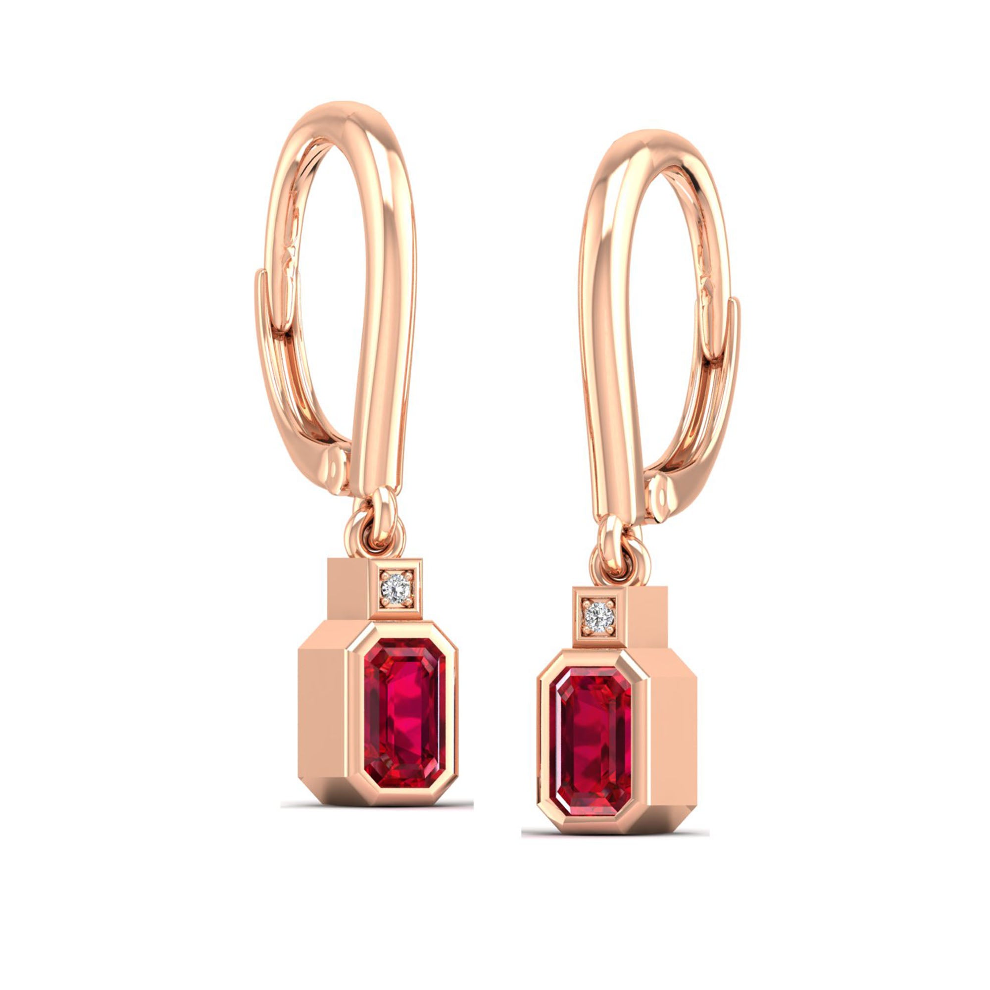 14K Rose Gold - Ruby