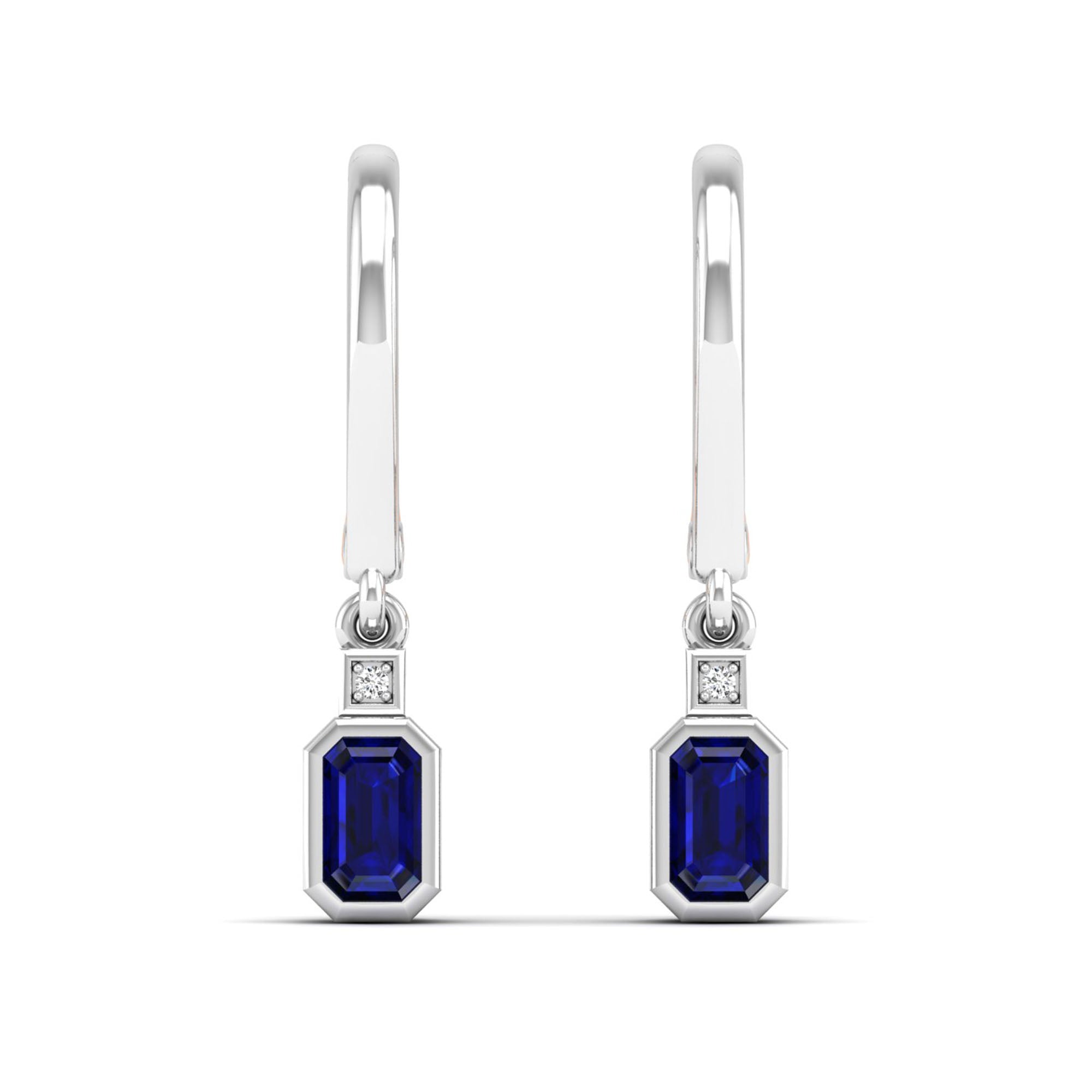 14K White Gold - Sapphire