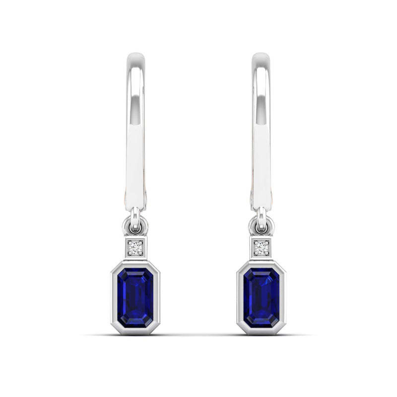 14K White Gold - Sapphire