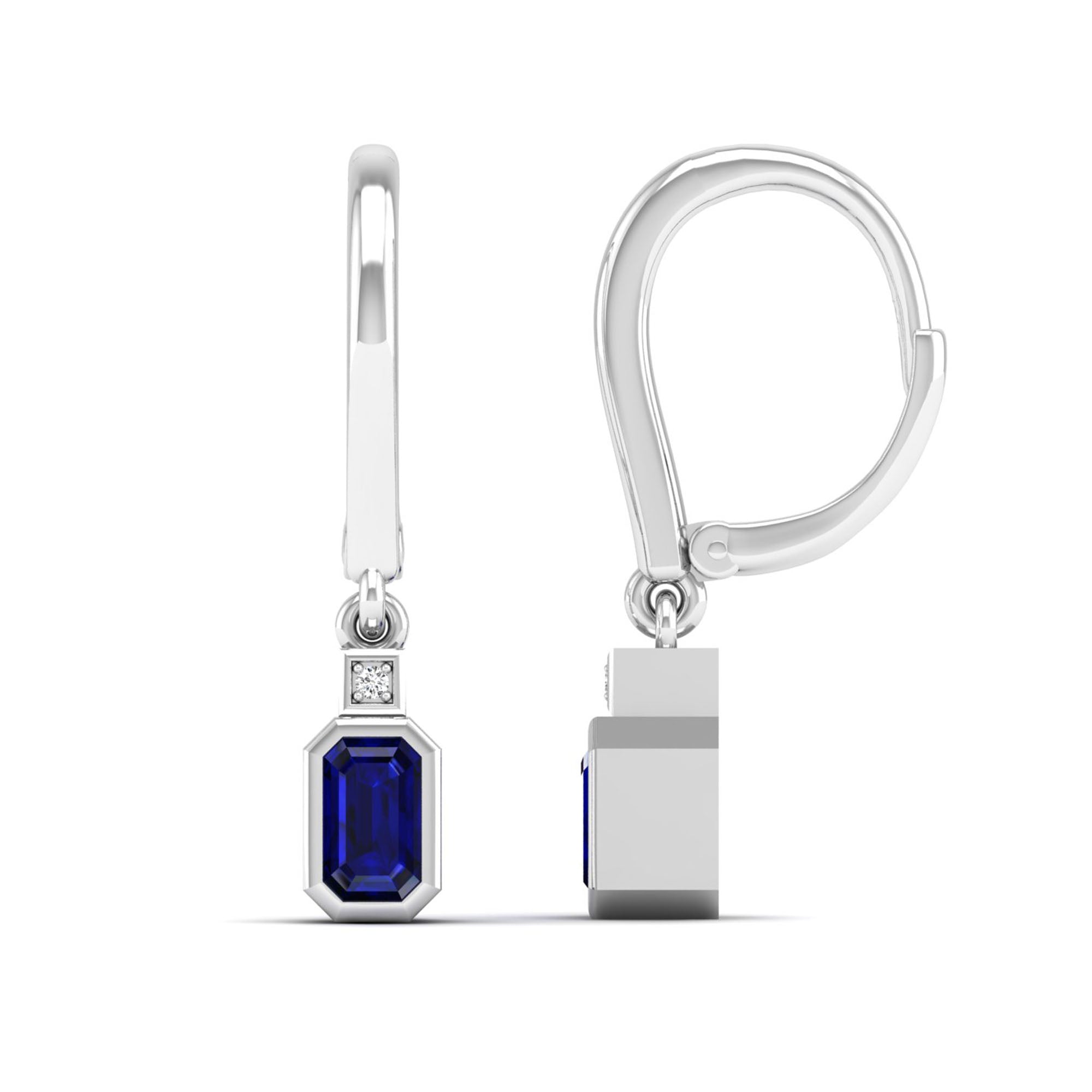 14K White Gold - Sapphire