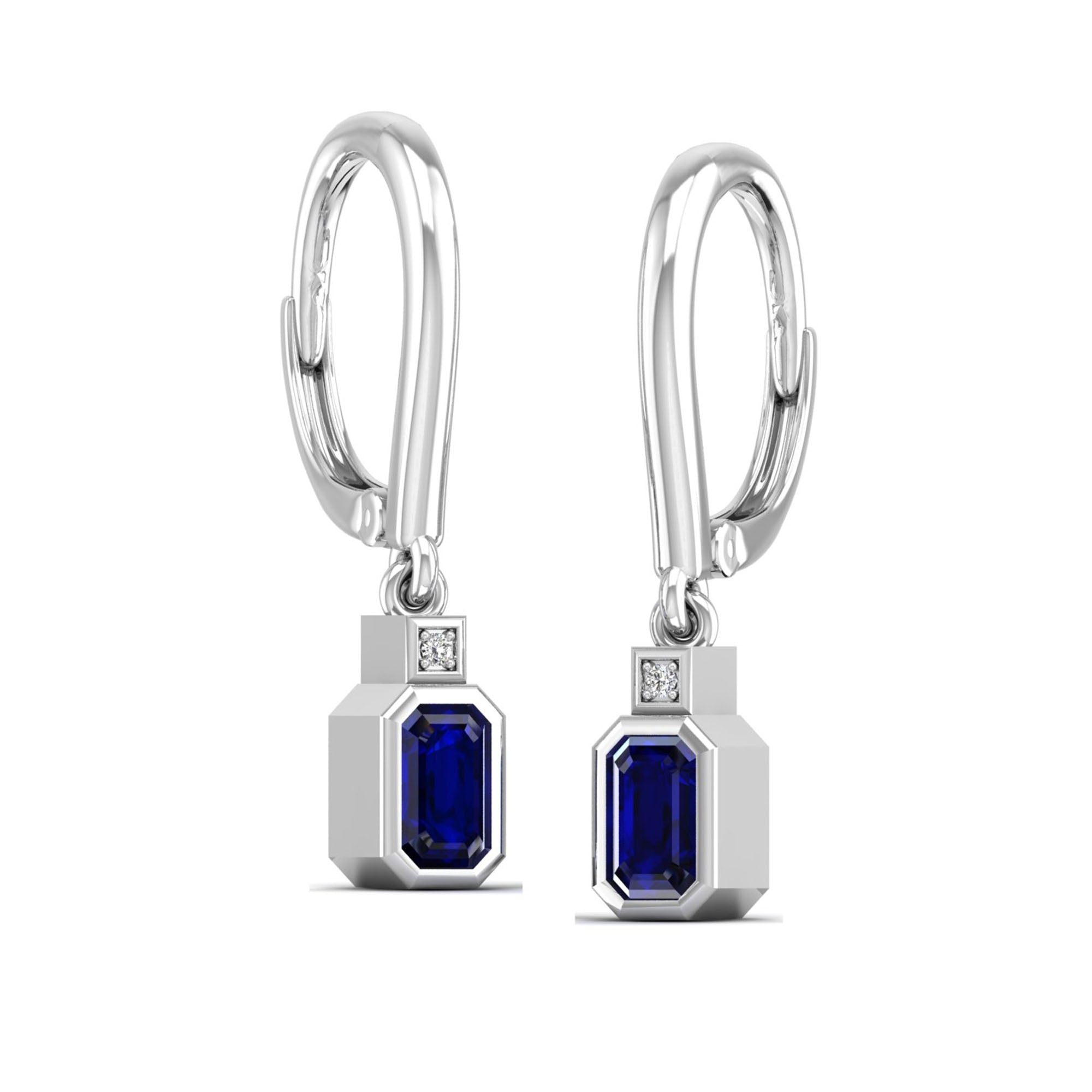 14K White Gold - Sapphire